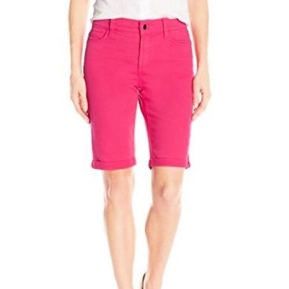 NWT Sweet Pea Pink Cropped Shorts NYDJ Not Your Daughters Jeans Women's